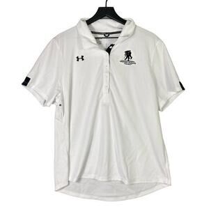 Under Armour Wounded Warrior Project Polo‎ Shirt Women’s 3XL White HeatGear Golf